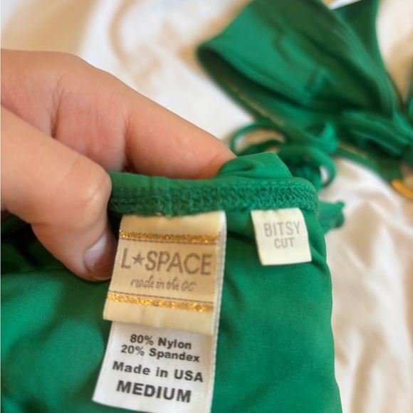 L space green halter o ring bikini - Picture 4 of 4